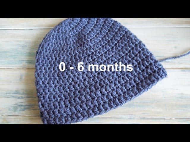 (crochet) How To - Crochet a Simple Baby Beanie for 0-6 months