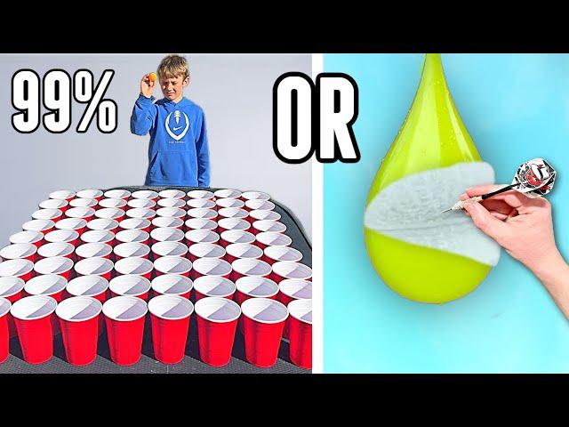 99% Trick Shot, or Get SOAKED by Water Balloon!