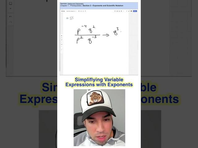 Simplifying Variable Expressions with Exponents