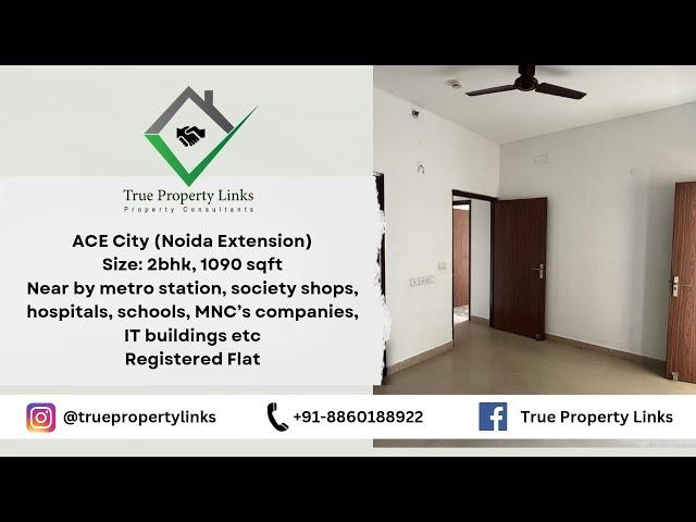 2BHK Flat | Sale | Ace City | Noida Extension | 8860188922 | Size 1090SQFT