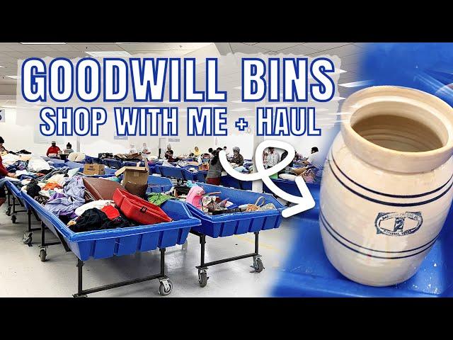 *GOODWILL OUTLET BINS* THRIFT WITH ME & THRIFT HAUL | Vintage Farmhouse Cottage Decor