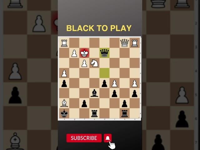 Daily chess puzzle Black to play  #chess #challenge #learnchess #improve #shorts