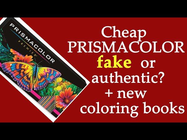 Cheap PRISMACOLOR: fake or authentic? + New coloring books  #adultcoloring #coloring