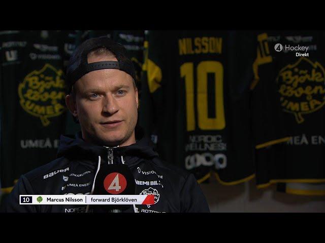 Marcus Nilsson om Färjestad BK + förväntningar | IF Björklöven - Djurgårdens IF | 2024-11-22