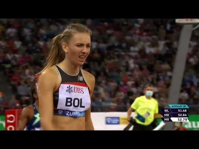 Women's 400m Hurdles Final.  Zürich Diamond League, Day 2, Letzigrund Stadium, September 9, 2021.