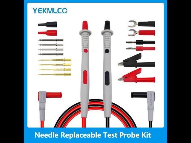 Multimeter Test Leads Kit with Replaceable Needles For Digital Multimeter Sharp Probe Tip