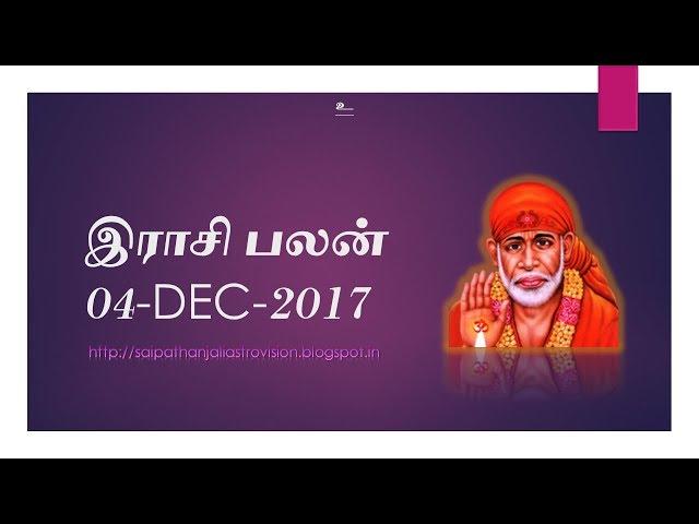 Indraiya Rasi Palan 04/12/2017