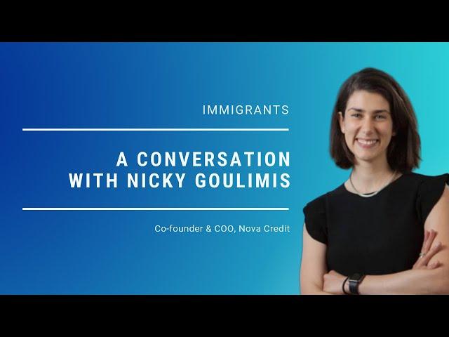 Immigrants - A Conversation with Nicky Goulimis