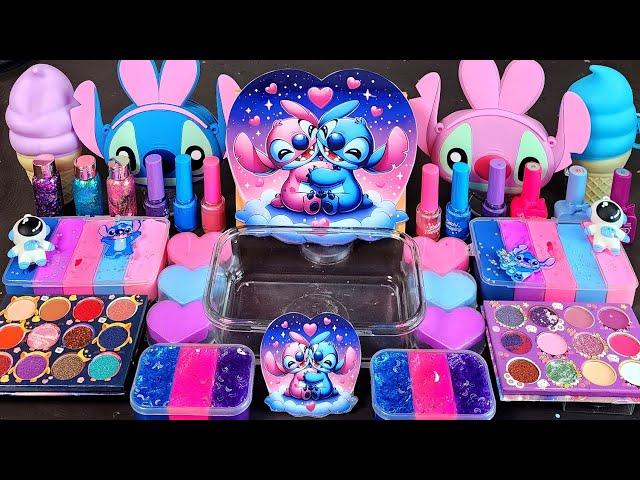 ASMR GALAXY Stitch Slime Mixing Random Into Slime! Satisfying Slime#ASMR#Slime#satisfying