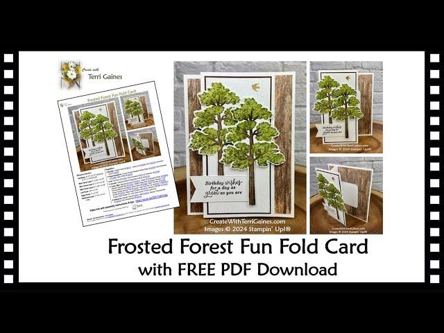 New Frosted Forest Bundle Fun Fold Card with FREE PDF Project Sheet