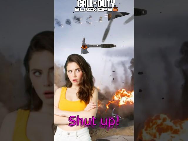 TOXIC GAMER GIRL SILENCED BY EPIC CROSSMAP AXE  #callofduty #cod #gameplay  #gamergirl #multiplayer