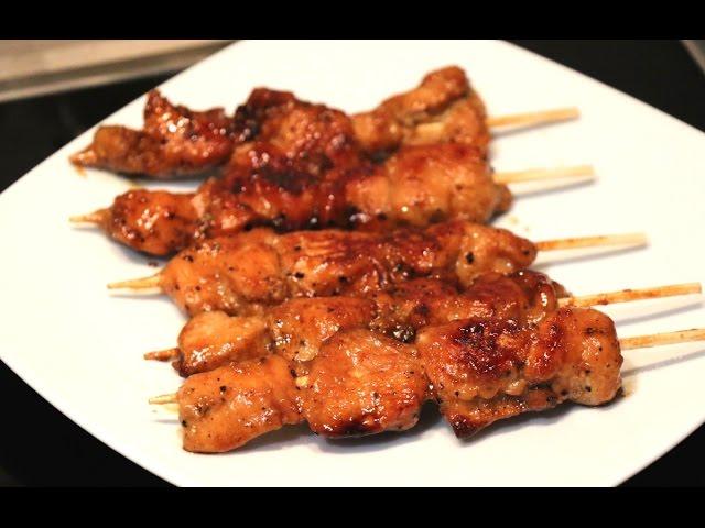 Brochette de poulet miel et sauce soja recette asiatique