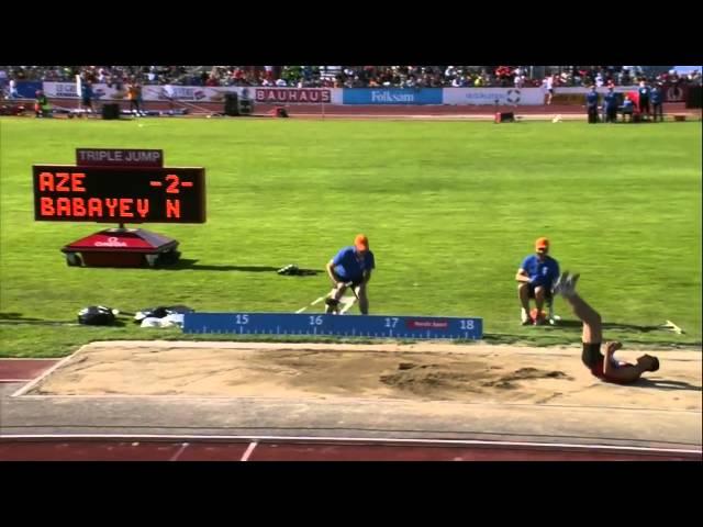 Nazim Babayev   European Athletics Junior Championships    Men's Triple Jump Final 17.04  CR