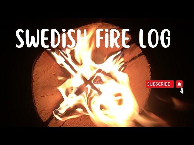 How to Make A Swedish Torch | The HOTTEST Cooking Fire Using ONLY One Log | Swedish Fire Log