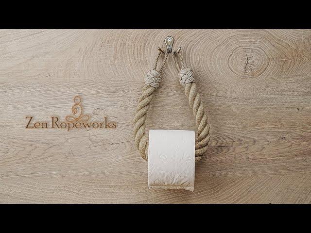 Rope toilet paper holder