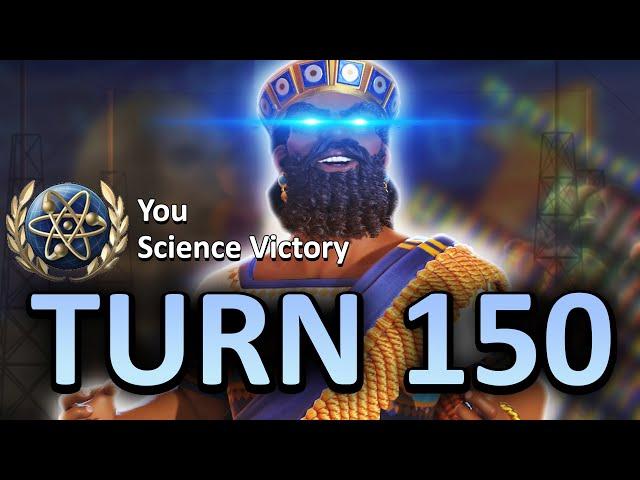 I Won An INSANE Science Victory In 150 Turns As Babylon On DEITY - Civ 6 Babylon