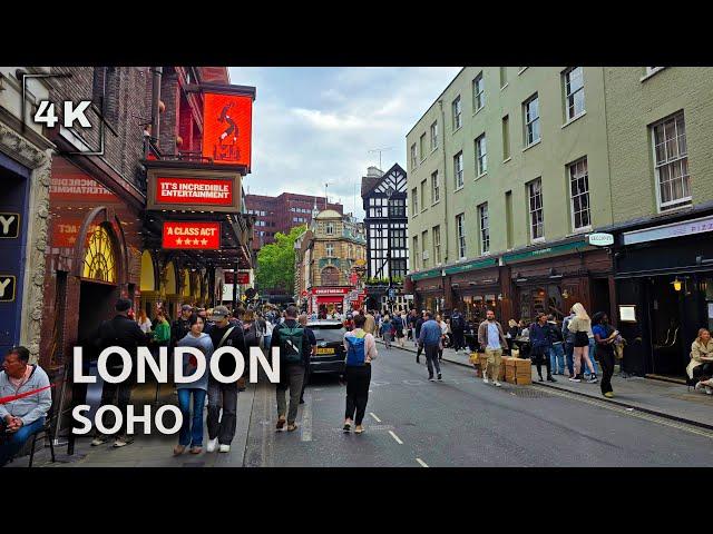  Vibrant Soho - London's Entertainment District | 4K  60FPS HDR