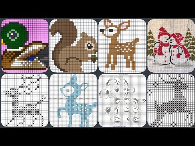 very beautiful animal graph design for sweater/Animal Cross stitch design/dusuti ke design