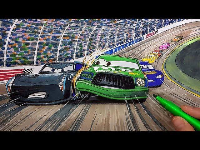 Draw Chick Hicks vs Jackson Storm Cars 3 2.0 Step by step drawing for kids coloring pages Tim Tim TV