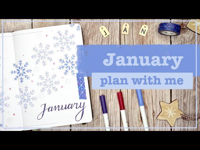 January 2023 | Bullet Journal Set Up | Plan With Me - Snowflake Theme