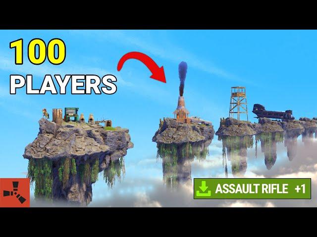 I Gave 100 Rust Players Floating Islands - Random Items