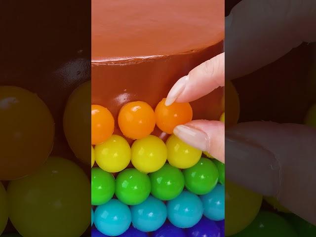 #shorts Best Heart Shaped Rainbow Jelly Cake, Satisfying Video Top Cake #cake #satisfyingcake