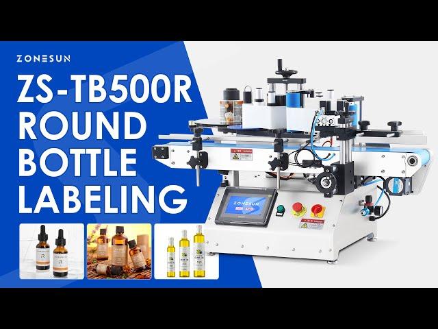 ZONESUN Automatic Round Bottle One Circle Labeling Machine