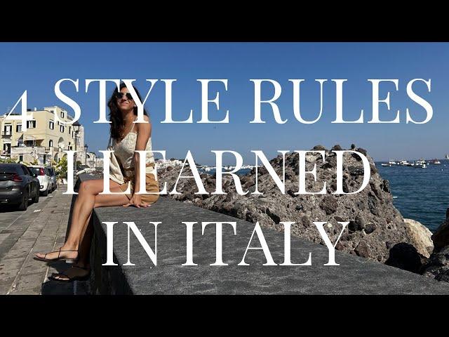 4 Italian Style Rules I Learned in Italy