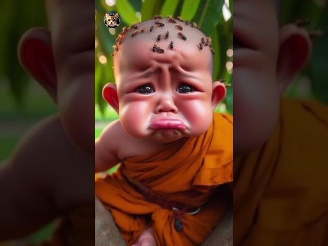 monk cute little #viral #shorts #cutebaby #littlemonk #foryou #trending #funny