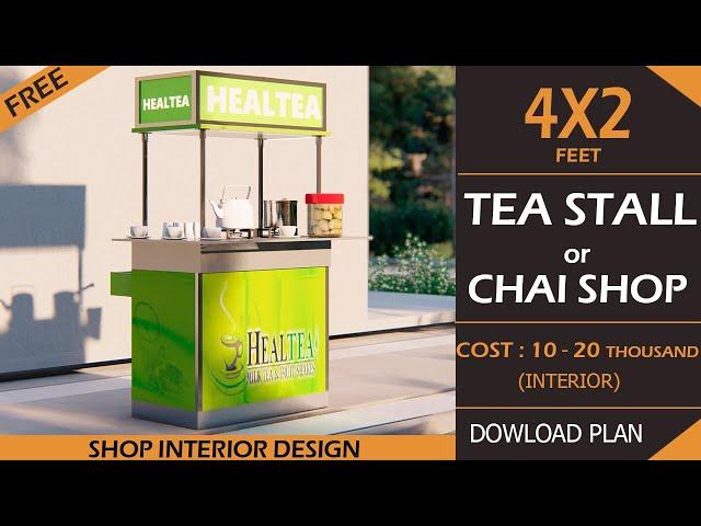 4x2 Tea Stall | Roadside Chai Shop design | Small Tea Stall Design Idea | Tea Shop Interior Design