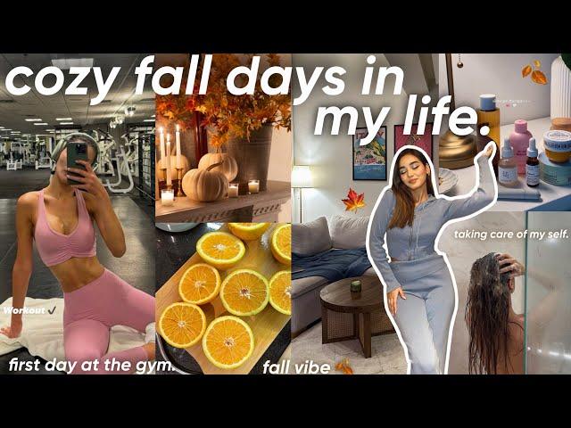 cozy fall days in my life|نهاراتي في فصل الخريف و العيشة بوحدي(back to the gym‍️,dentist..)