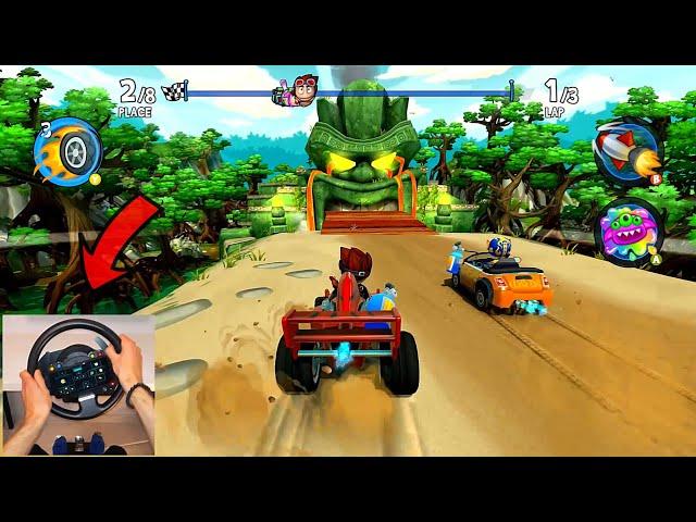 Steering Wheel Gameplay #2! WastelandBeach Buggy Racing 2