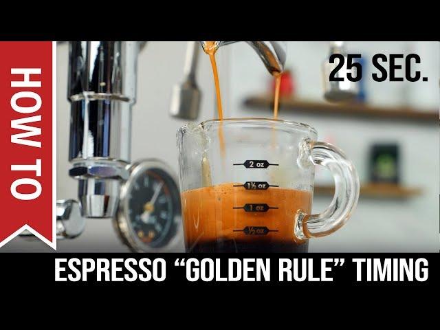 How To: Espresso Shots -  When to Start Timing