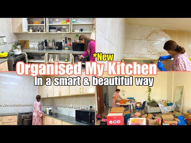 *Magical* How To Remove THICK GREASE From KITCHEN Walls & CabinetsCLEAN & ORGANISE my New Kitchen