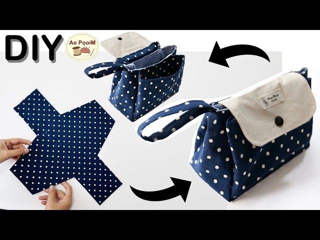 Easy way to make a little pouch bag with 3 Compartments | Gift Ideas!