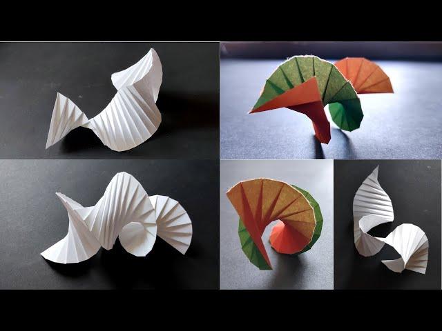 Paper Folding | Paper Sculptures | Hyperbolic Origami | 3d Paper Spiral Origami