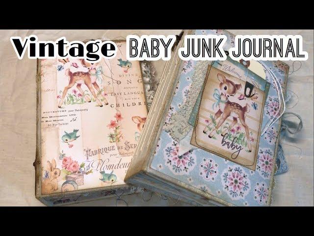 Vintage baby junk journals / Baby Book ideas / Prima Heaven Sent | I'm A Cool Mom