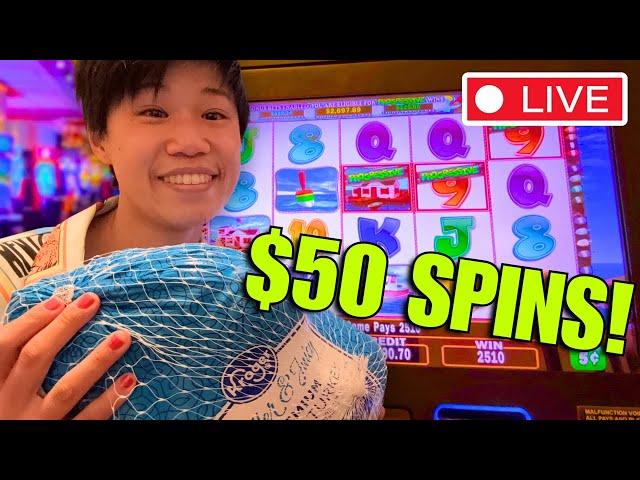 LIVEMAX BET: $50 Spins Stinking Rich Slot Machine High Limit Jackpot Handpay Big Win!!!