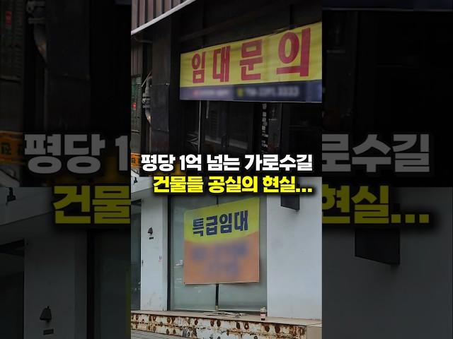 평당 1억 넘는 가로수길 건물, 공실 폭탄 맞은 건물들의 실체 공개 #shorts