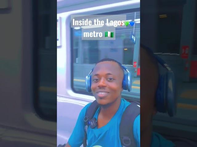 Inside The Lagos metro rail #lagosblueline #bluelinerail