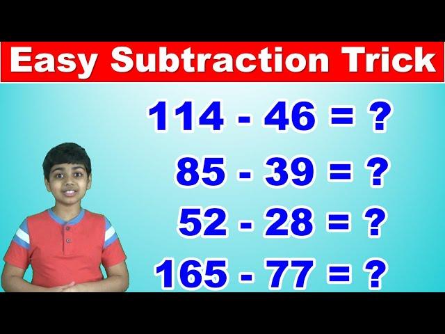 Easy Subtraction Trick | Easy and fast way to learn | Math Tips and Tricks