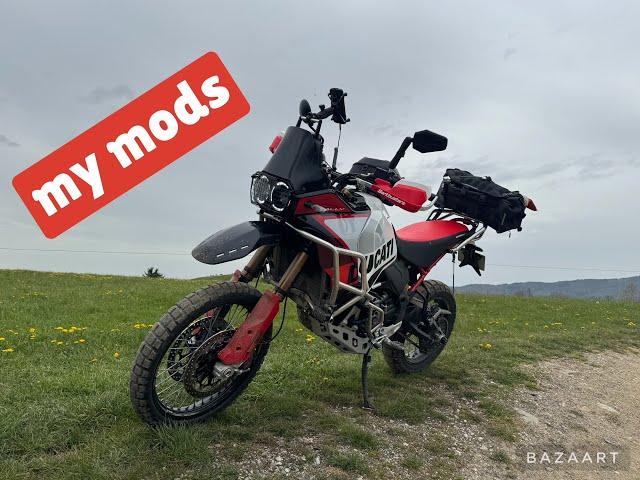 My MODS on my  new DUCATI DESERT X RALLY