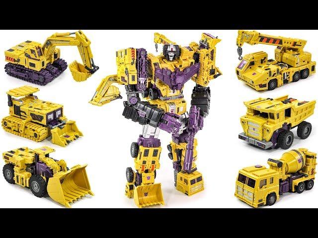 Transformers Construction Yellow Color Toy World Devastator 6 Constructor Car Combine Big Robot Toys