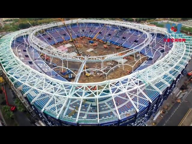 ETFE PTFE PVC Lightweight Stadium Space Steel Tensile Structure on Site#architecture #frame #stadium