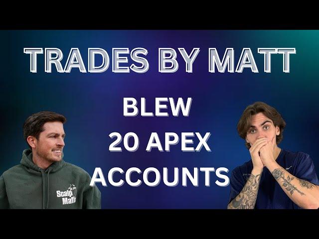 Trades By Matt BLEW His Funded Apex Accounts ($160,000 in Profits GONE)