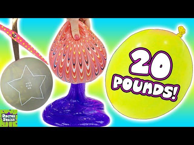 What's Inside Huge 20 Pound Slime Balloon!