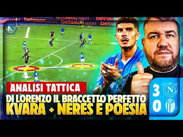  ANALISI TATTICA NAPOLI - BOLOGNA 3-0  DI LORENZO DA TERZO DI DIFESA SPACCA ​ KVARA + NERES 