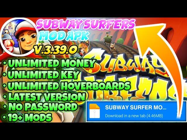 Update! Subway Surfers 3.39.0 Mod Apk Unlimited Money Unlimited Key Unlocked All Latest Version 2024