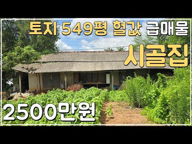 (No.416)급매물 헐값 시골집 급매 토지 549평 농가주택 및 시골주택 매매 농지원부 등록가능 전북 정읍 부동산