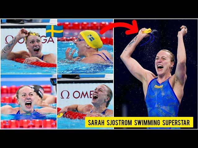  Sweden's Sarah Sjöström wins gold in Olympic women's 100m freestyle swimming! Tori Huske silver!